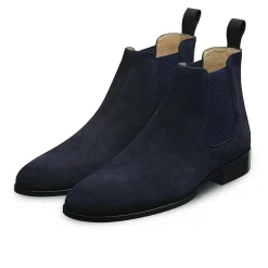 Clearance LodinG Bottines basses Shoji 1008 veau velours Bleu marine