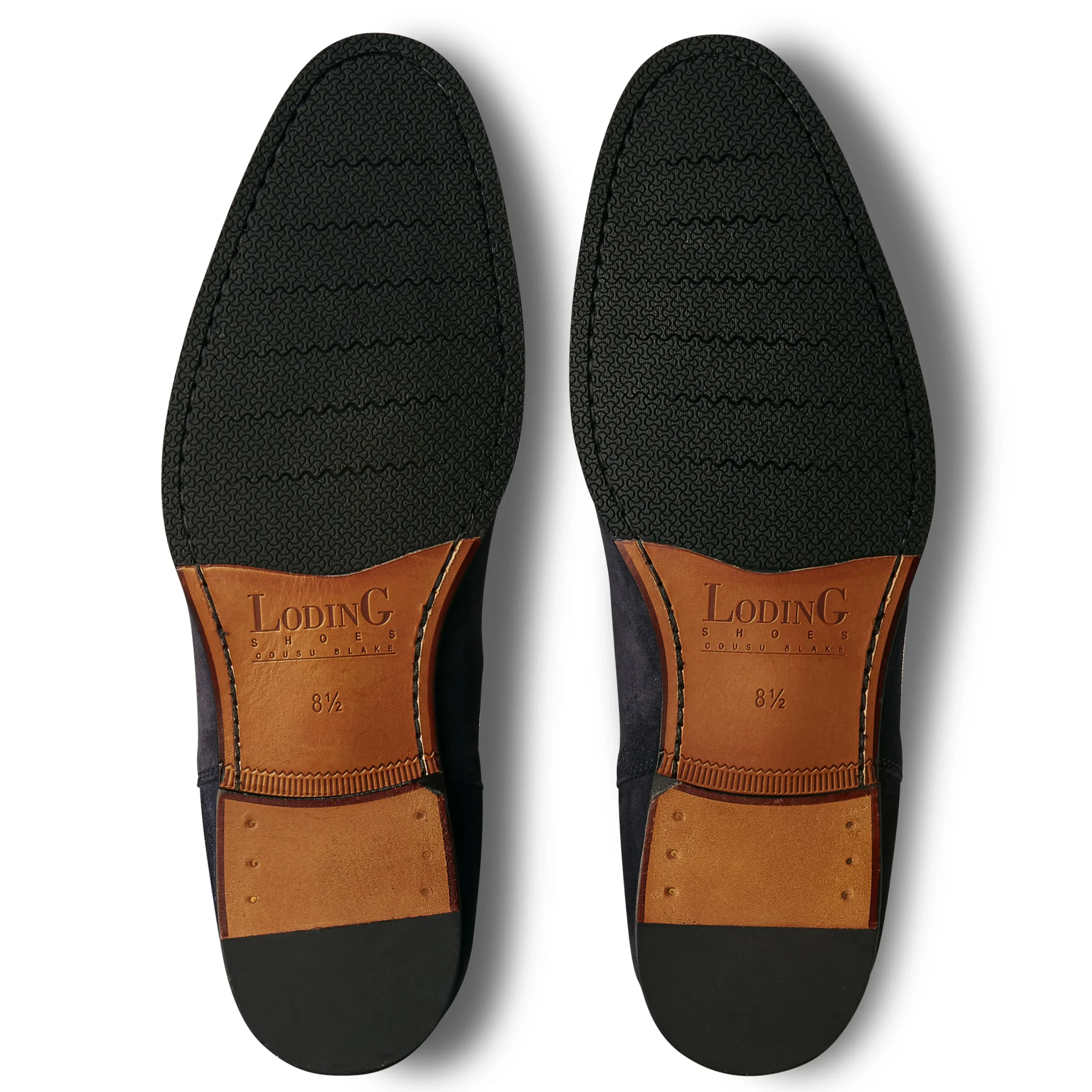 Clearance LodinG Bottines basses Shoji 1008 veau velours Bleu marine