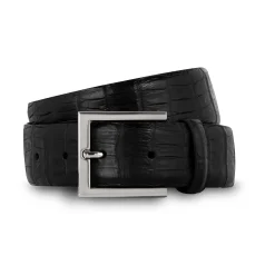 Best LodinG Ceinture cuir façon crocodile Noir