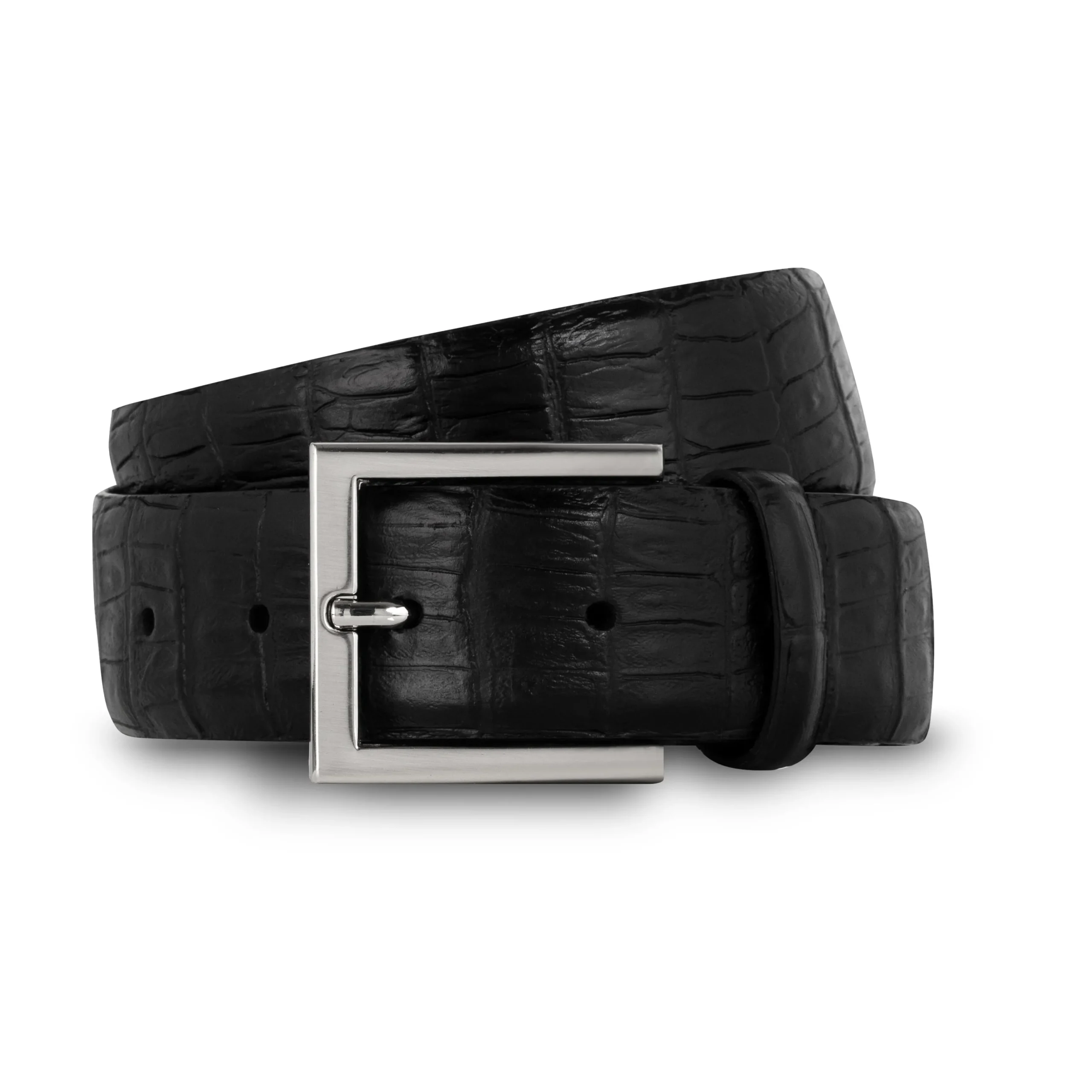 Best LodinG Ceinture cuir façon crocodile Noir