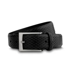 Hot LodinG Ceinture cuir façon serpent Noir