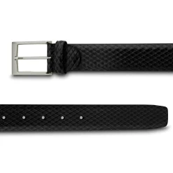 Hot LodinG Ceinture cuir façon serpent Noir