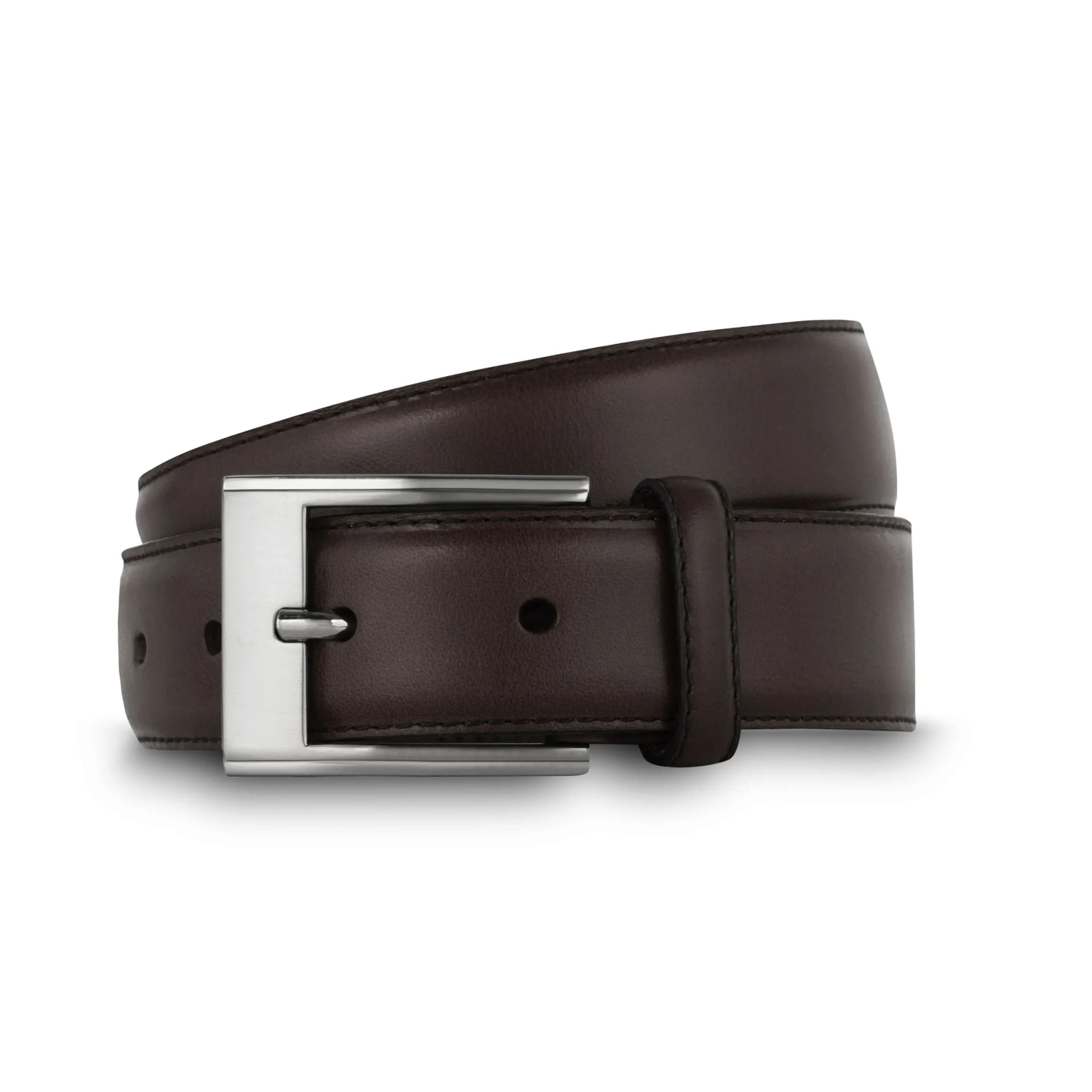 Sale LodinG Ceinture cuir lisse 30mm Marron