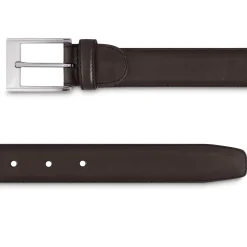 Sale LodinG Ceinture cuir lisse 30mm Marron