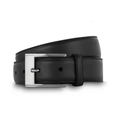 Best Sale LodinG Ceinture cuir lisse 30mm Noir