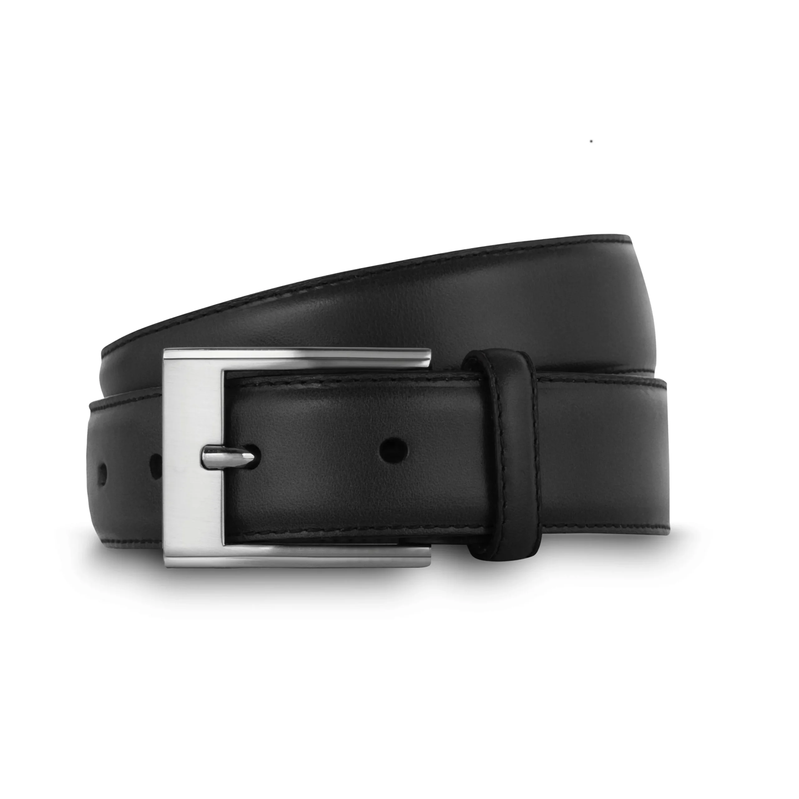 Best Sale LodinG Ceinture cuir lisse 30mm Noir