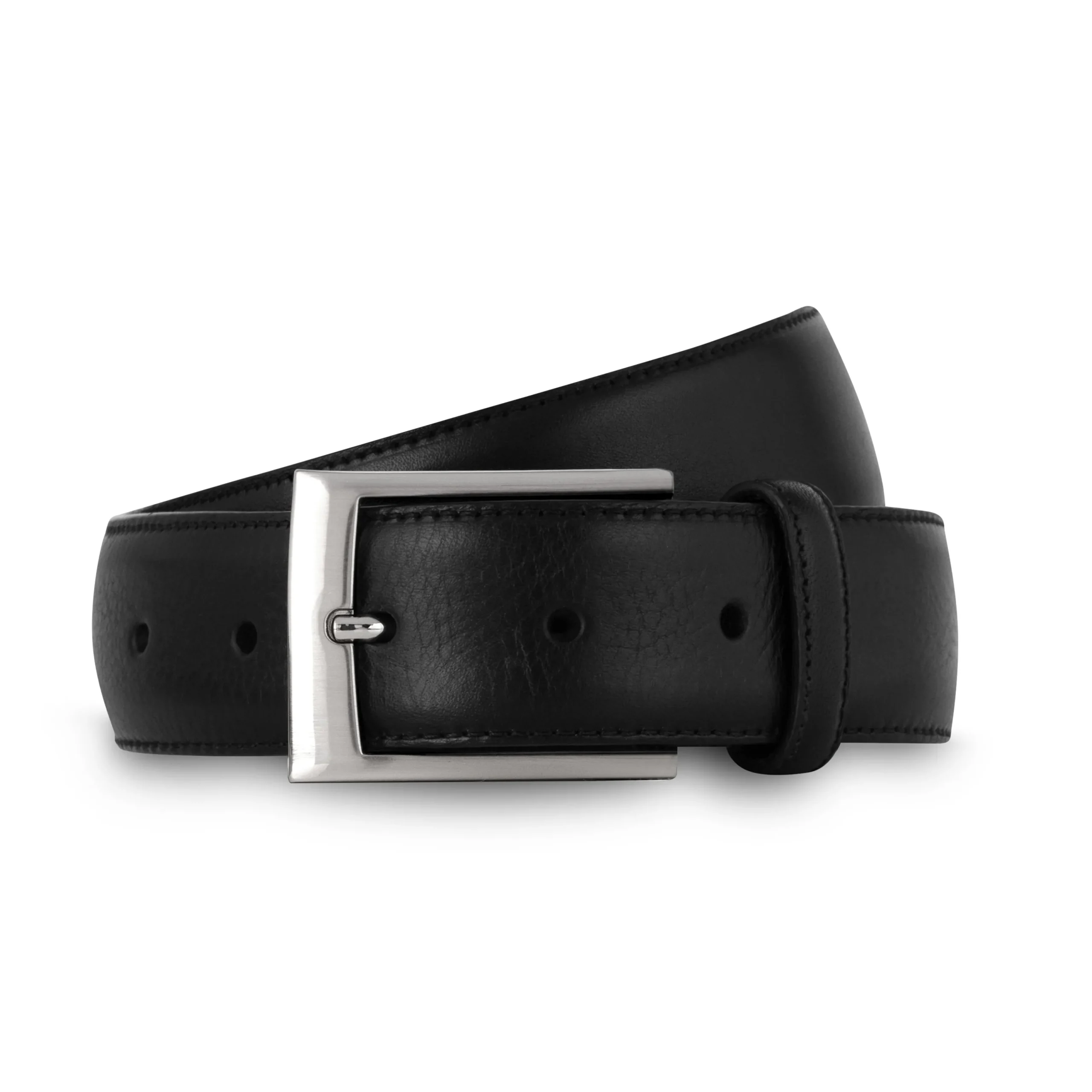Store LodinG Ceinture homme en cuir grainé Noir