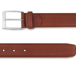 New LodinG Ceinture homme en cuir grainé gold Armagnac