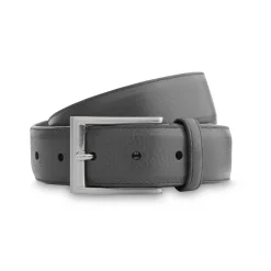 Hot LodinG Ceinture homme en cuir grainé Gris