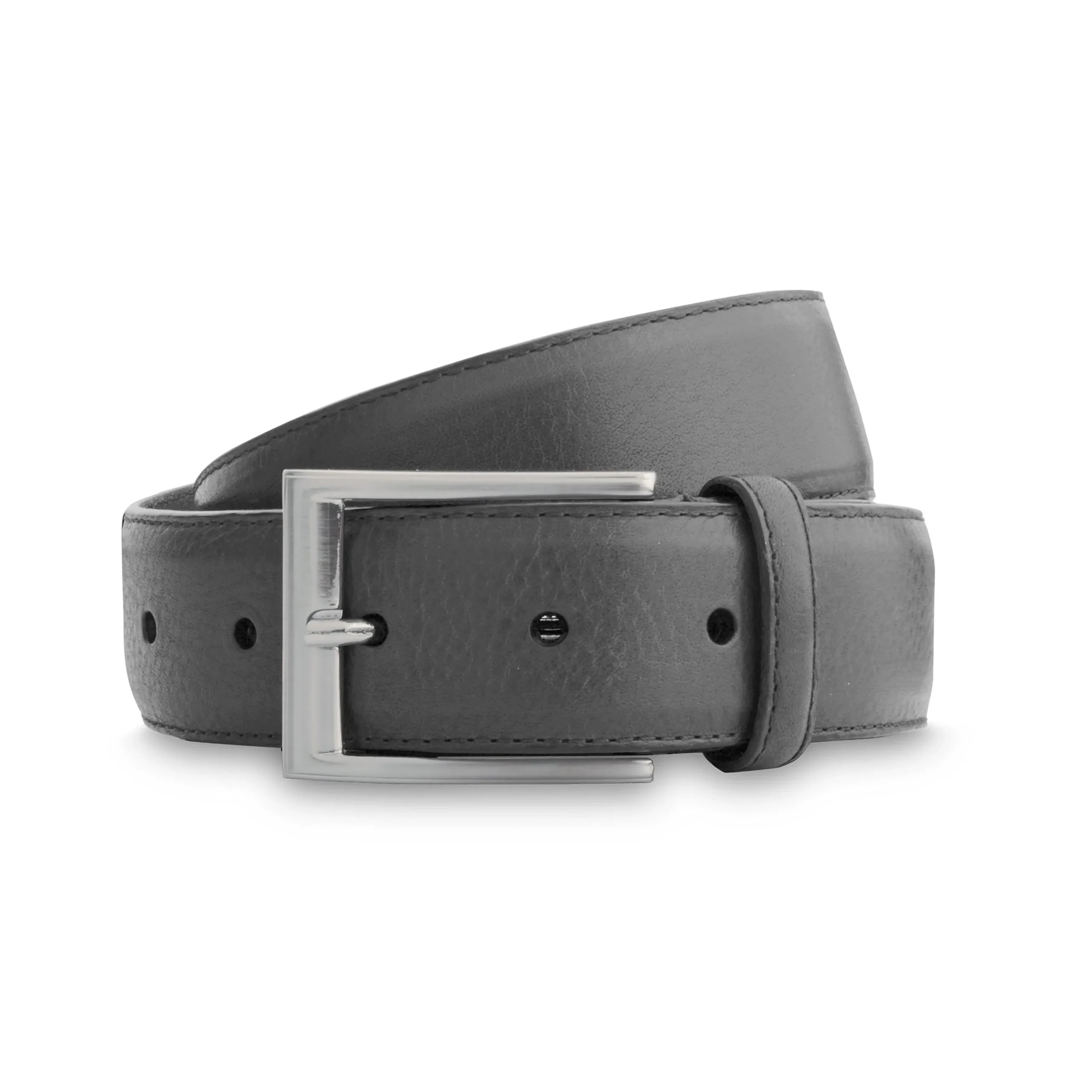 Hot LodinG Ceinture homme en cuir grainé Gris