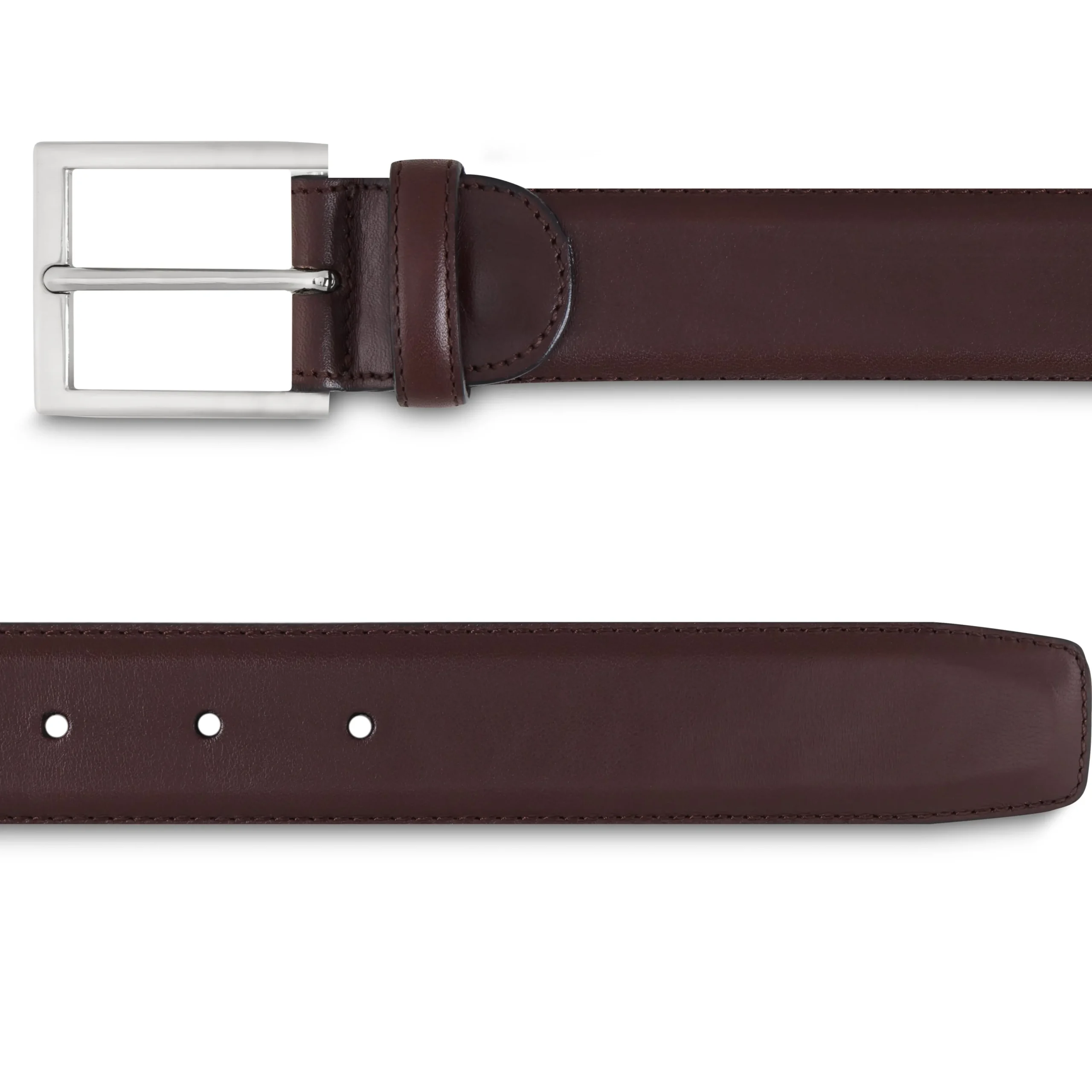 Cheap LodinG Ceinture homme en cuir lisse Marron