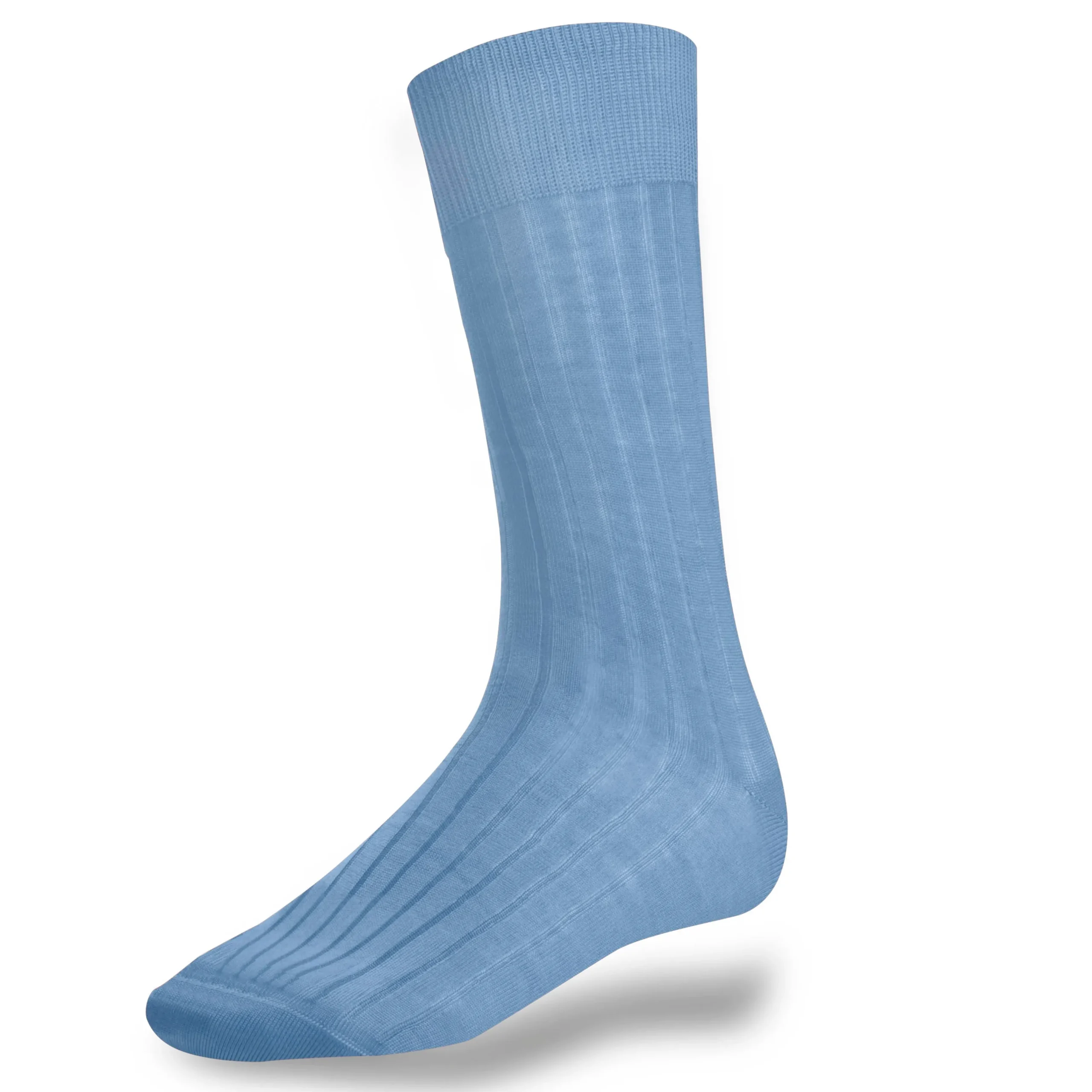 Outlet LodinG Chaussettes bleu en coton fil d'Ecosse Ciel