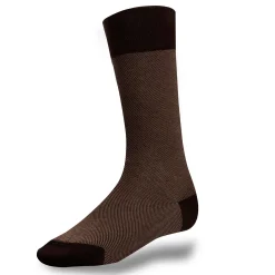 Fashion LodinG Chaussettes caviar en coton fil d'Ecosse Marron