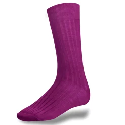 Sale LodinG Chaussettes en coton fil d'Ecosse Rose fushia
