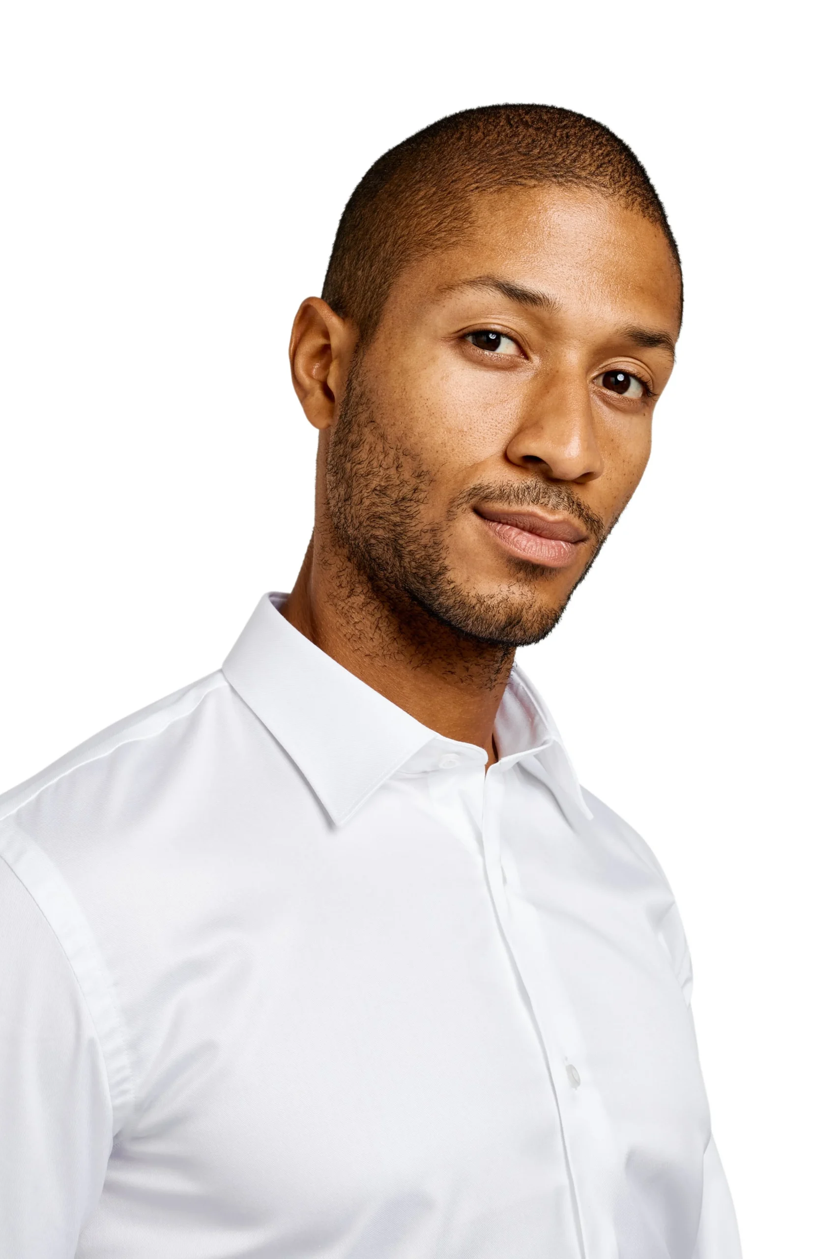 Cheap LodinG Chemise he cintrée sans repassage en twill de coton Blanc