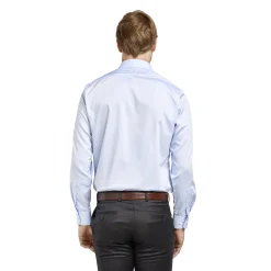 Online LodinG Chemise bleu coupe droite sans repassage 100% coton Ciel