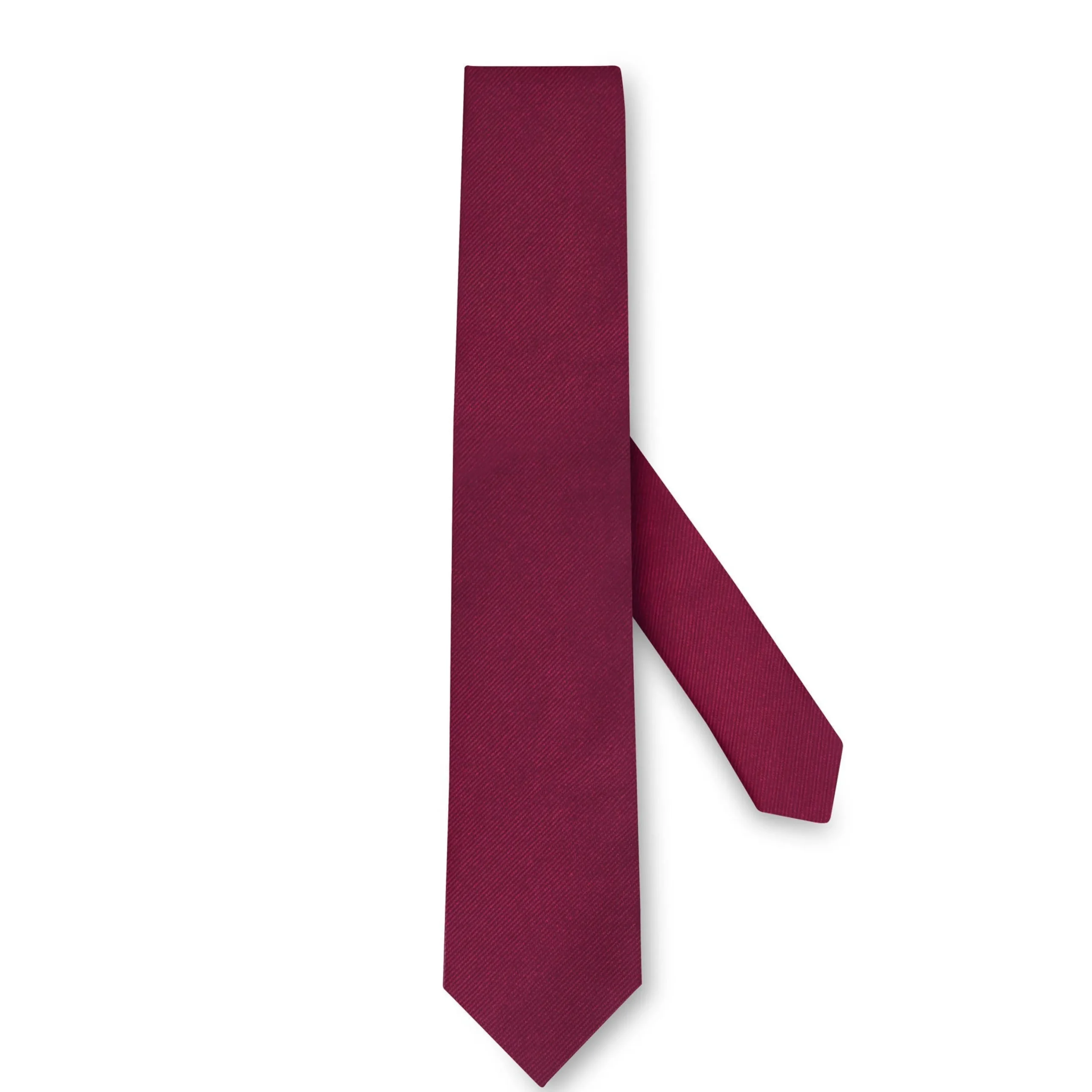 Discount LodinG Cravate en pure soie en twill Bordeaux