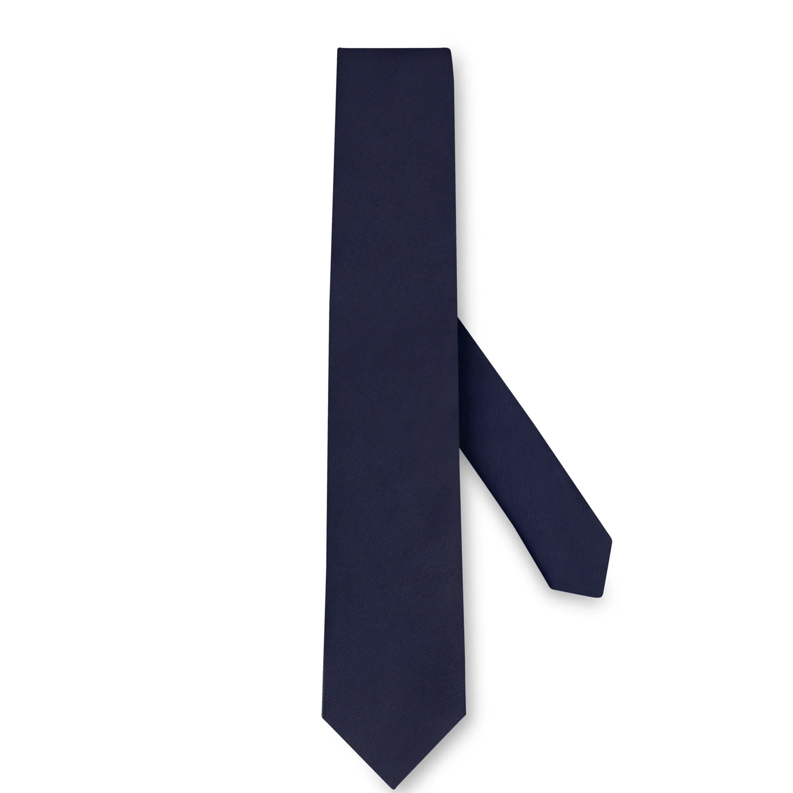 Online LodinG Cravate en pure soie en twill bleu Marine