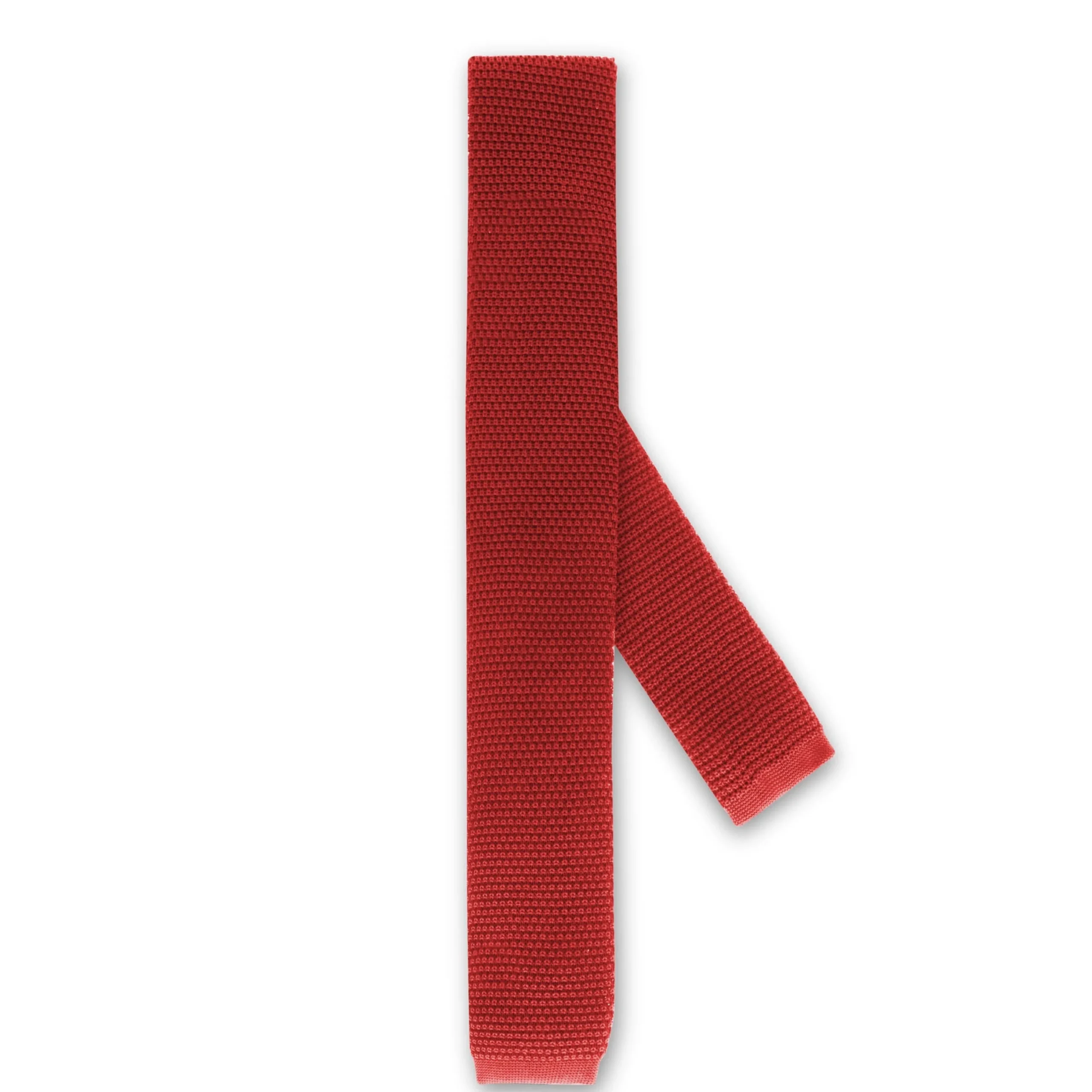 Clearance LodinG Cravate tricot fine en maille de coton Rouge