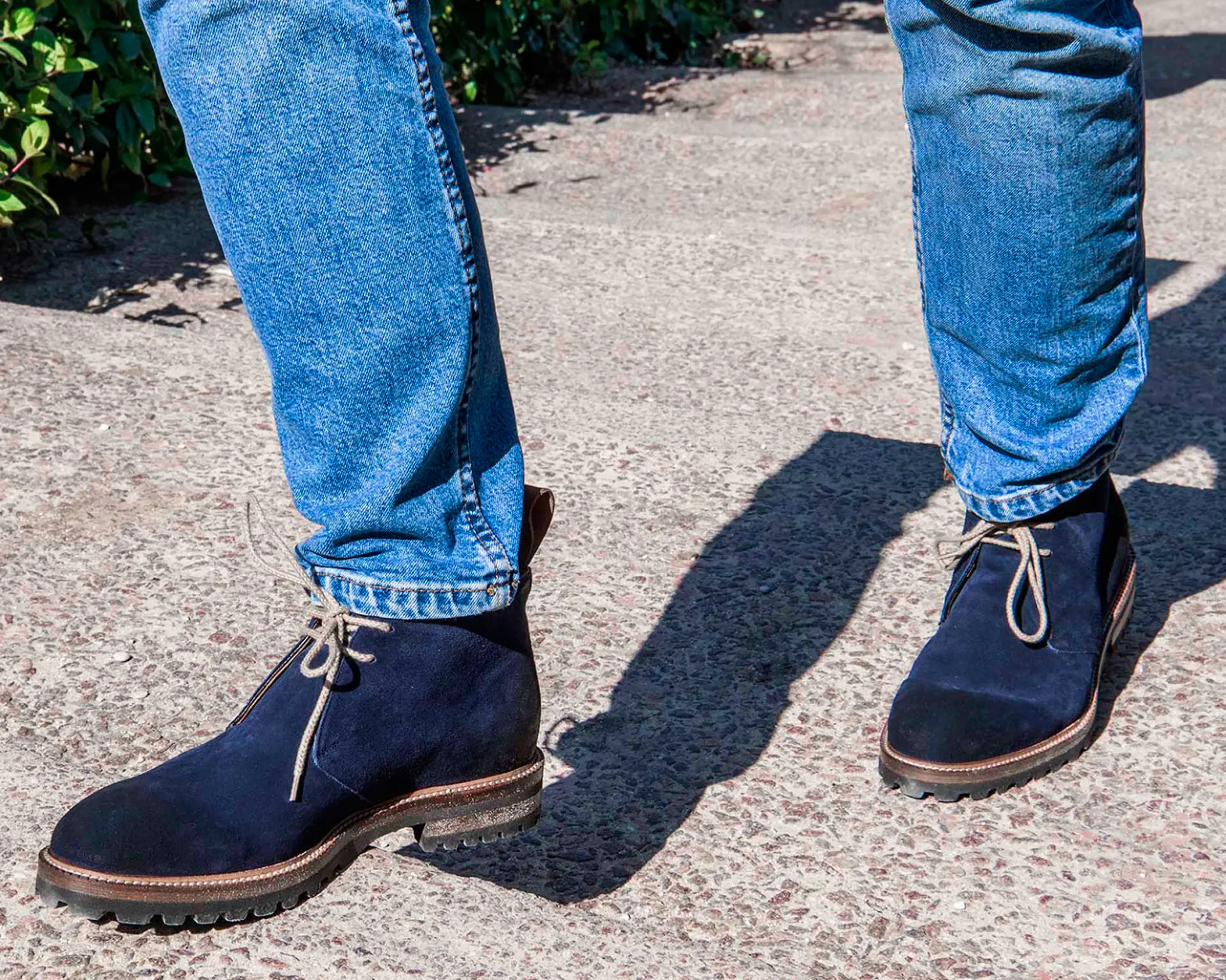 Best Sale LodinG Desert Boots Firmo 393 veau velours bleu Bleu foncé