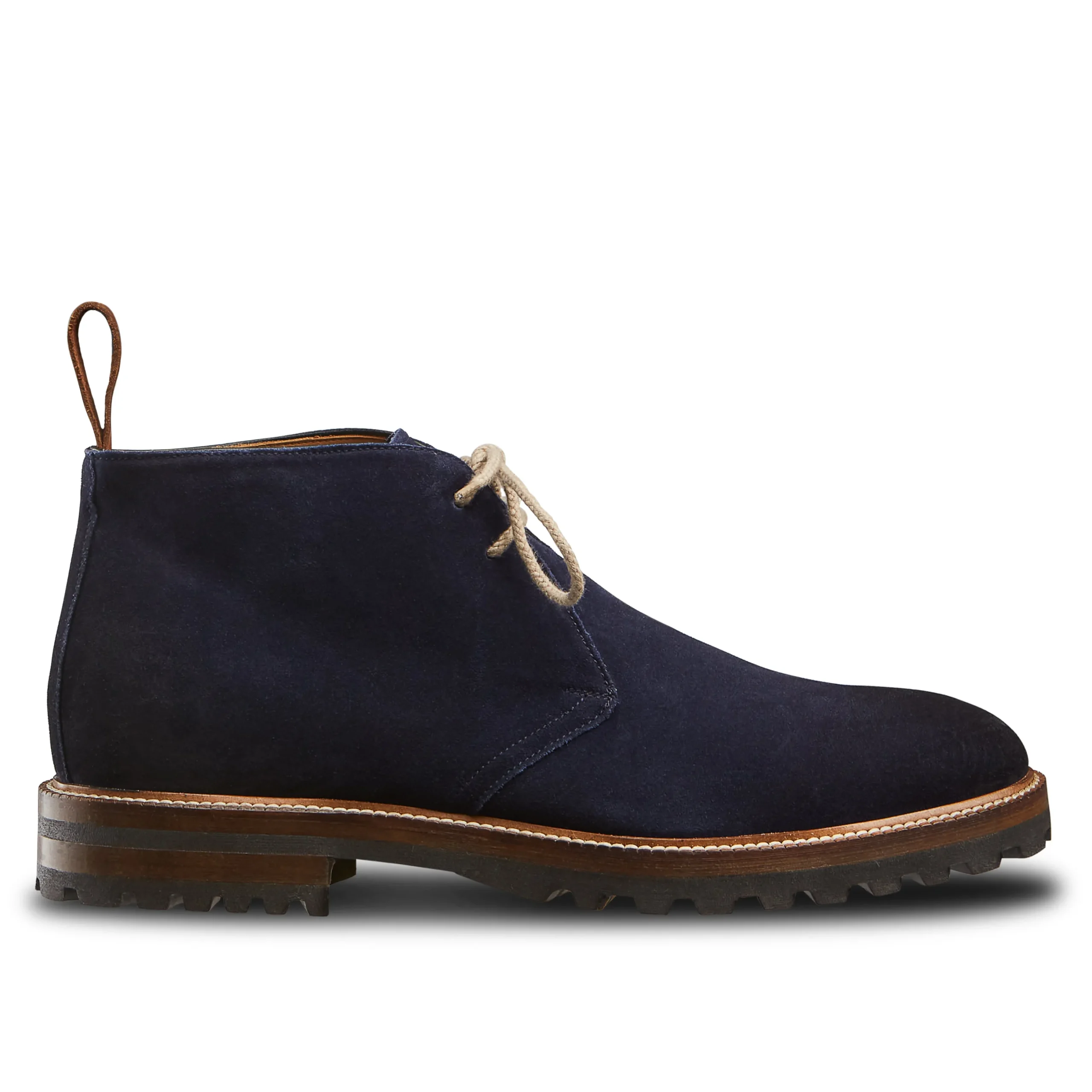 Best Sale LodinG Desert Boots Firmo 393 veau velours bleu Bleu foncé