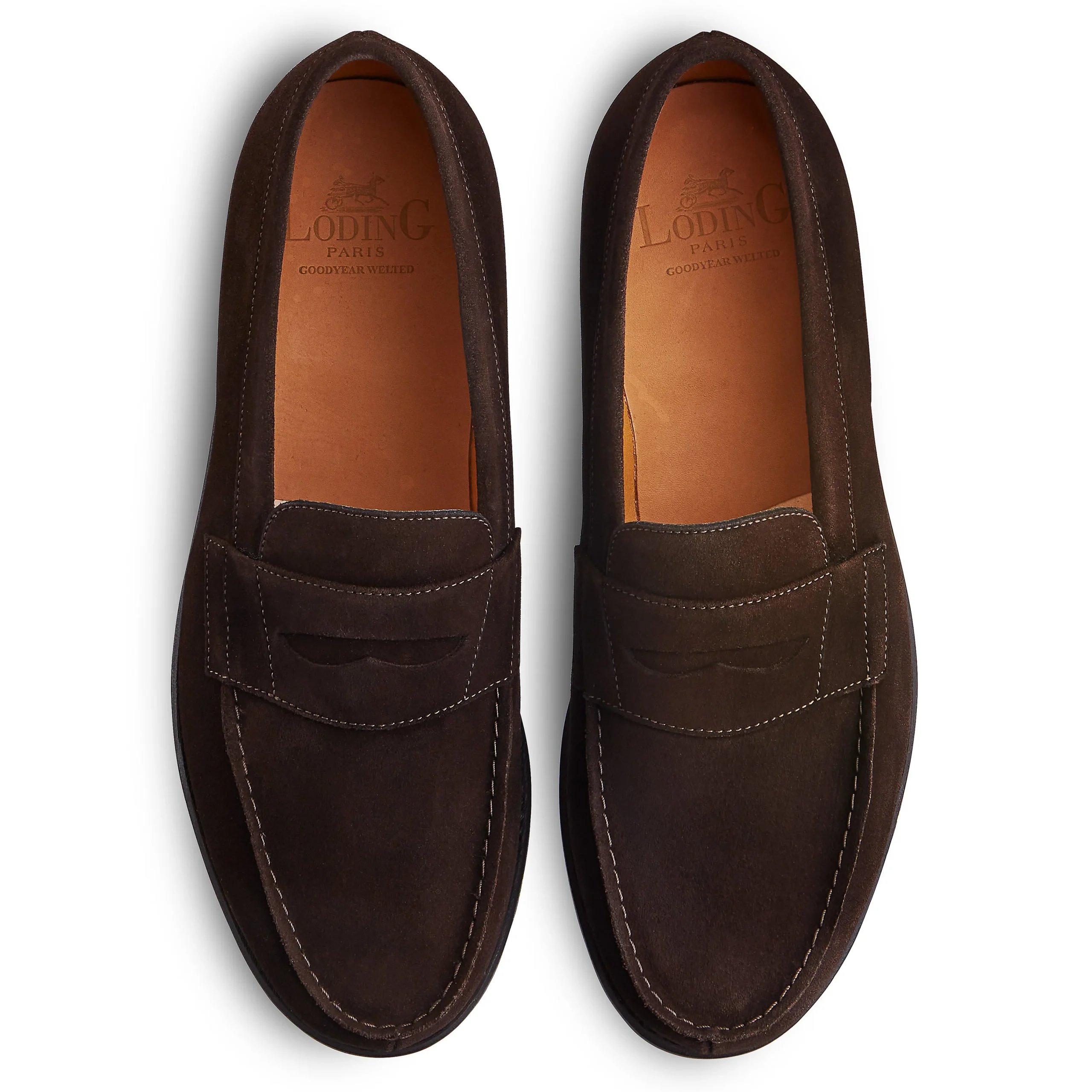Outlet LodinG Mocassin Sulky 300 veau velours Marron
