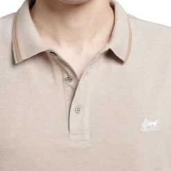 Cheap LodinG Polo chiné 100 % coton Beige