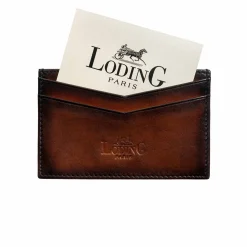 New LodinG Porte-carte en cuir bleu Marine