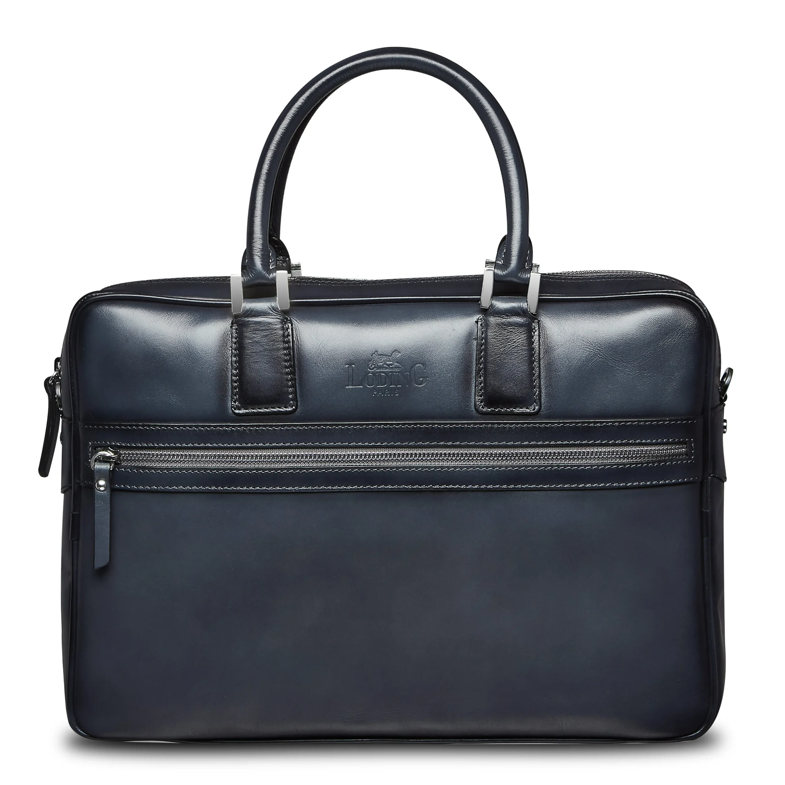 Clearance LodinG Porte-document en cuir bleu gris Marine
