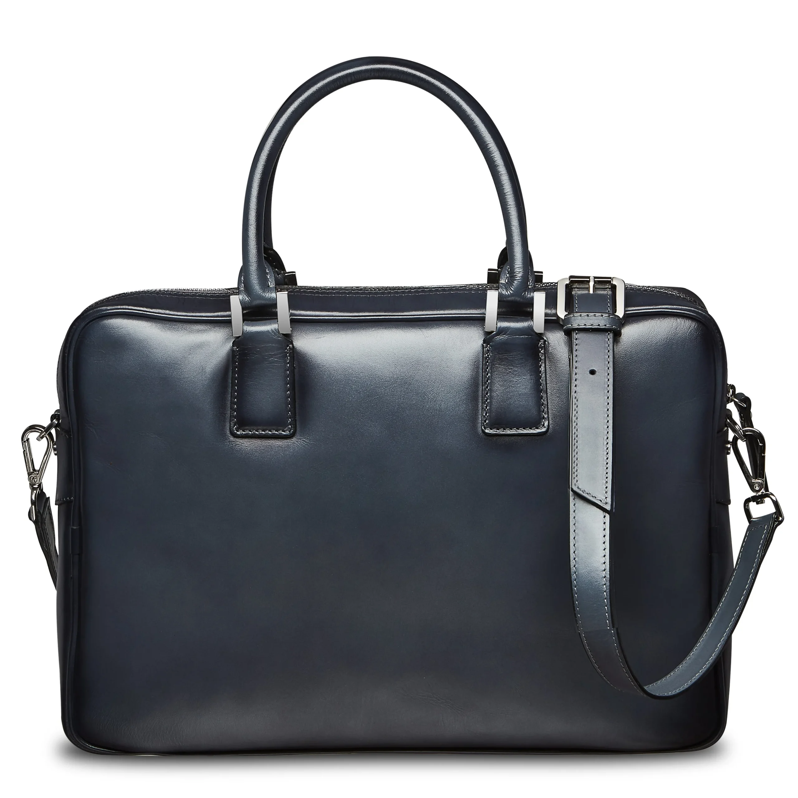 Clearance LodinG Porte-document en cuir bleu gris Marine
