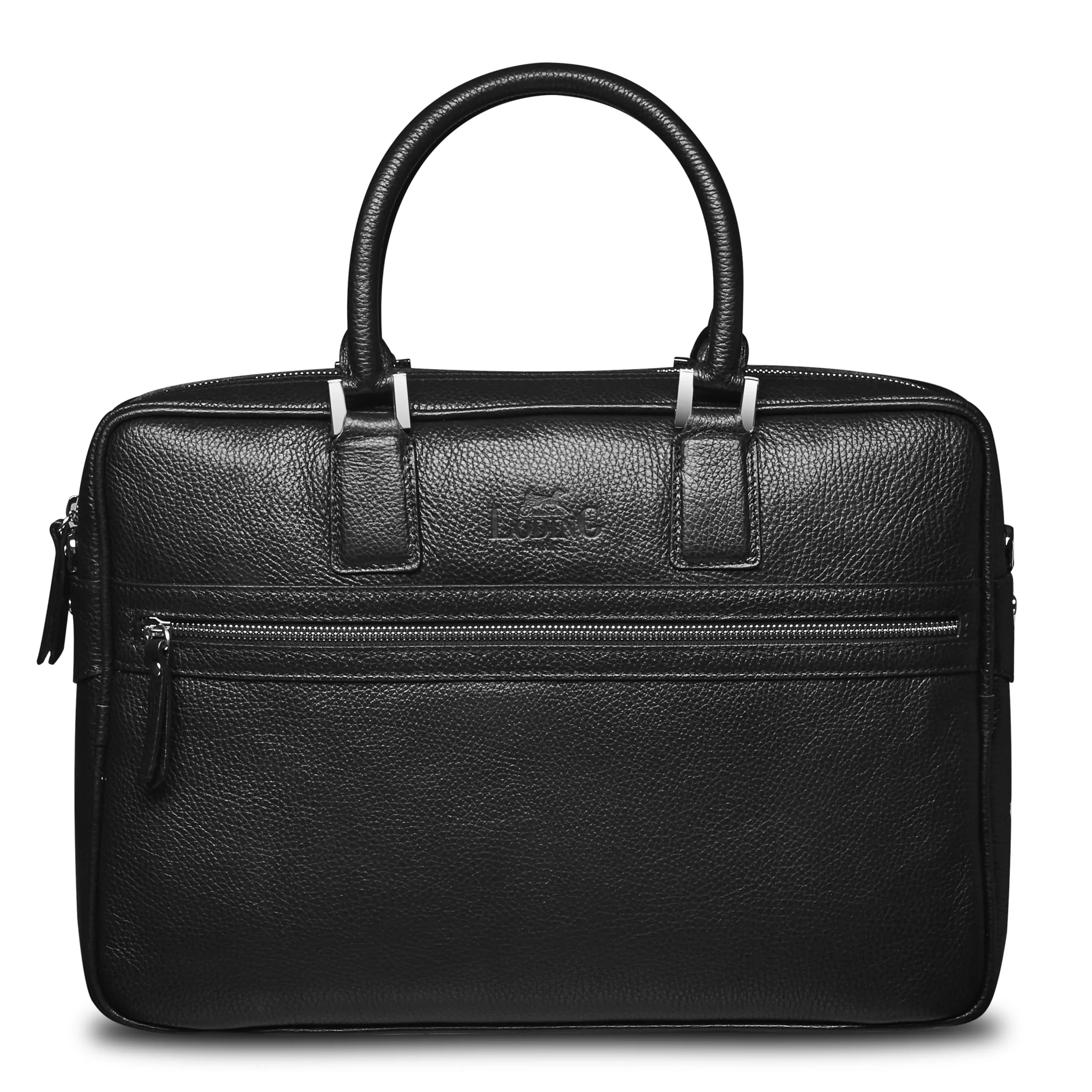 Cheap LodinG Porte-document en cuir grainé Noir