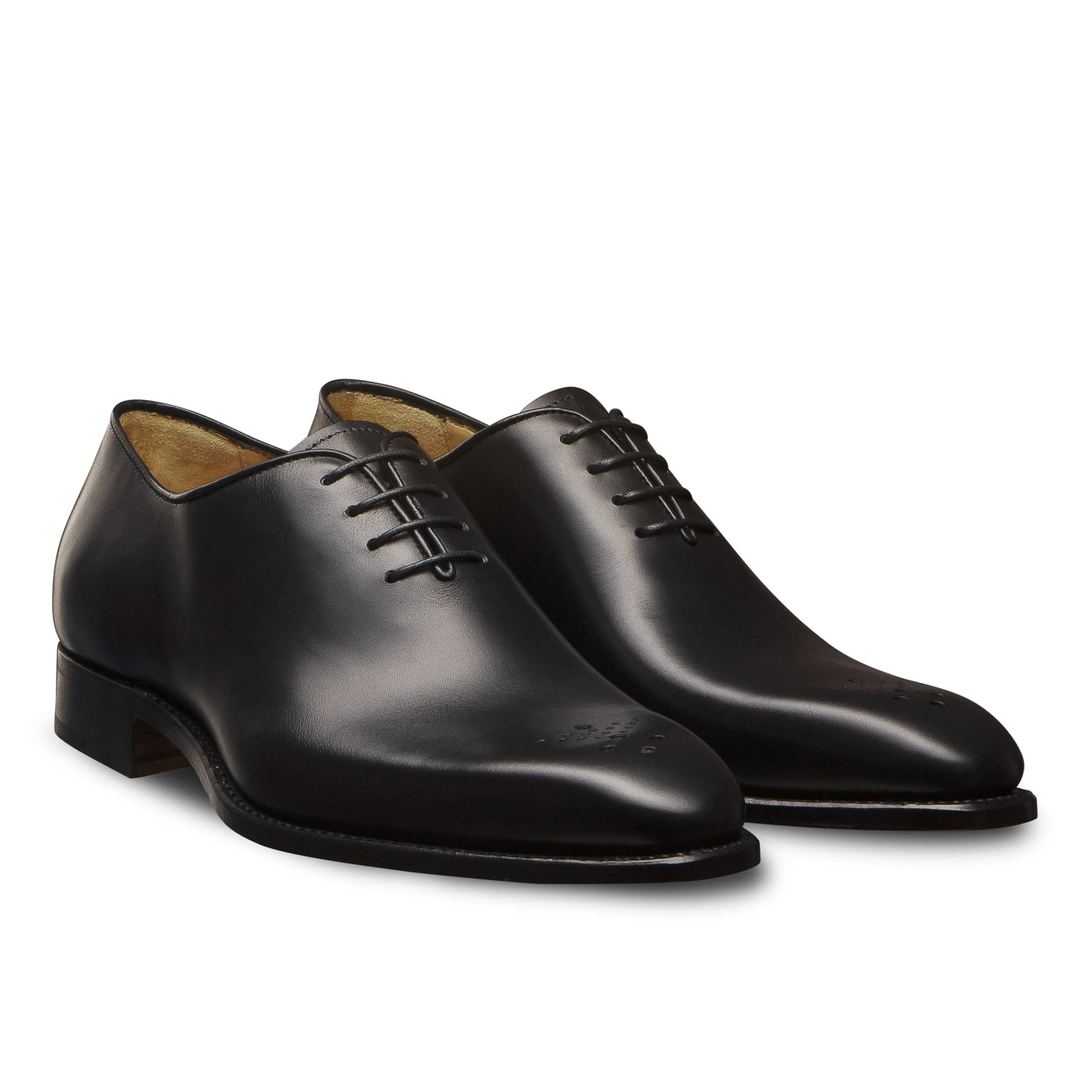 Hot LodinG Richelieu One-Cut à bout fleuri Milan 345 Noir