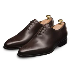 Cheap LodinG Richelieu One-Cut à bout fleuri Milan 345 Marron