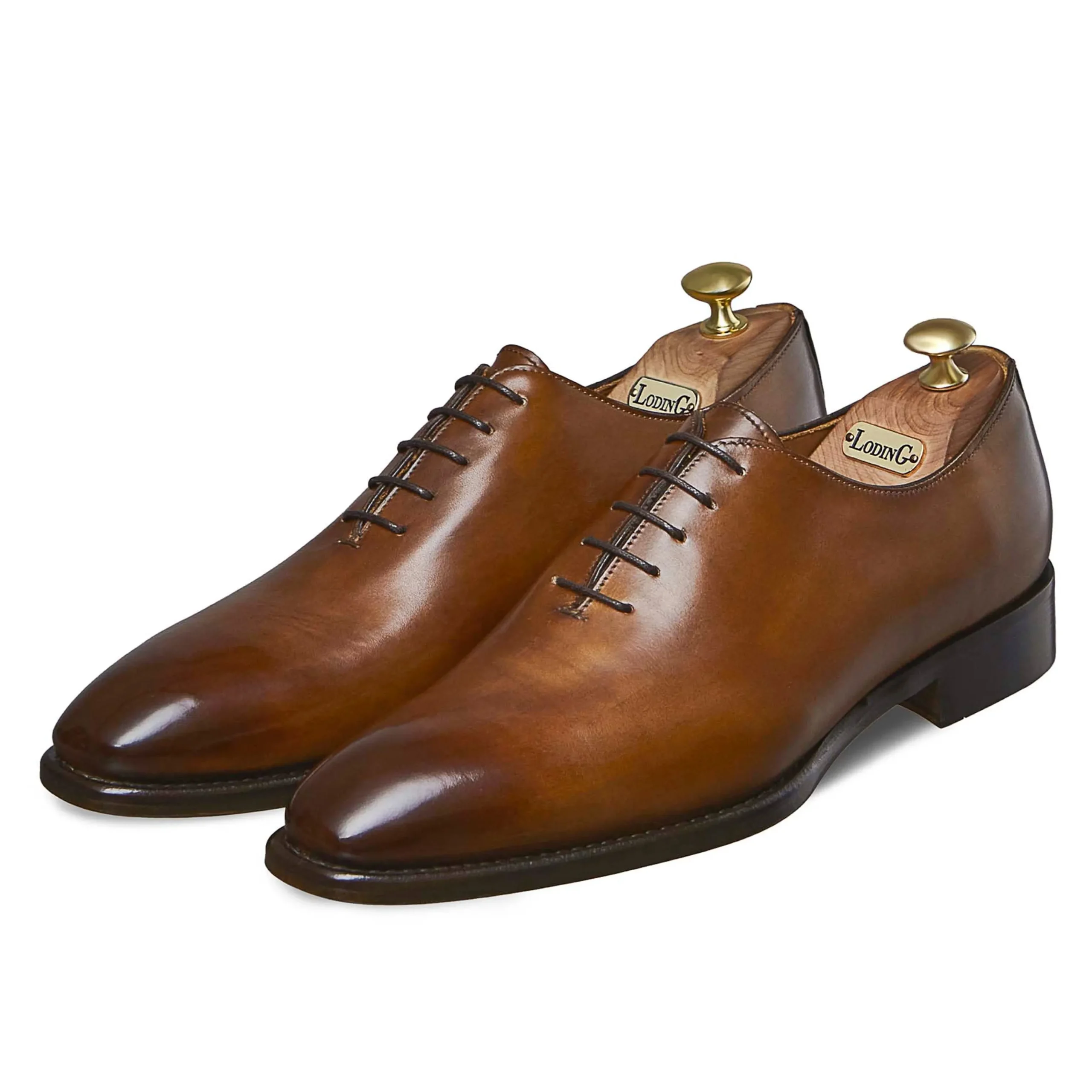 Shop LodinG Richelieu One-Cut Napoli 385 Cognac